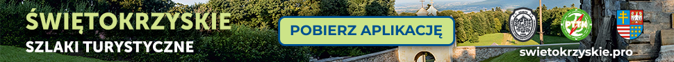 Banner promujący świętokrzyskie szlaki turystyczne